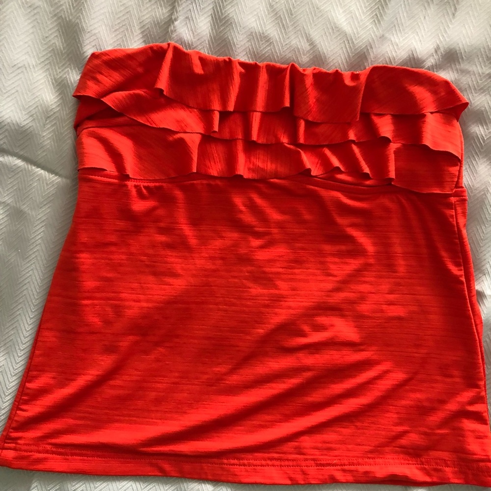 Coral bathing suit top